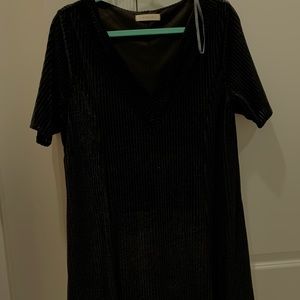 Black velvet dress